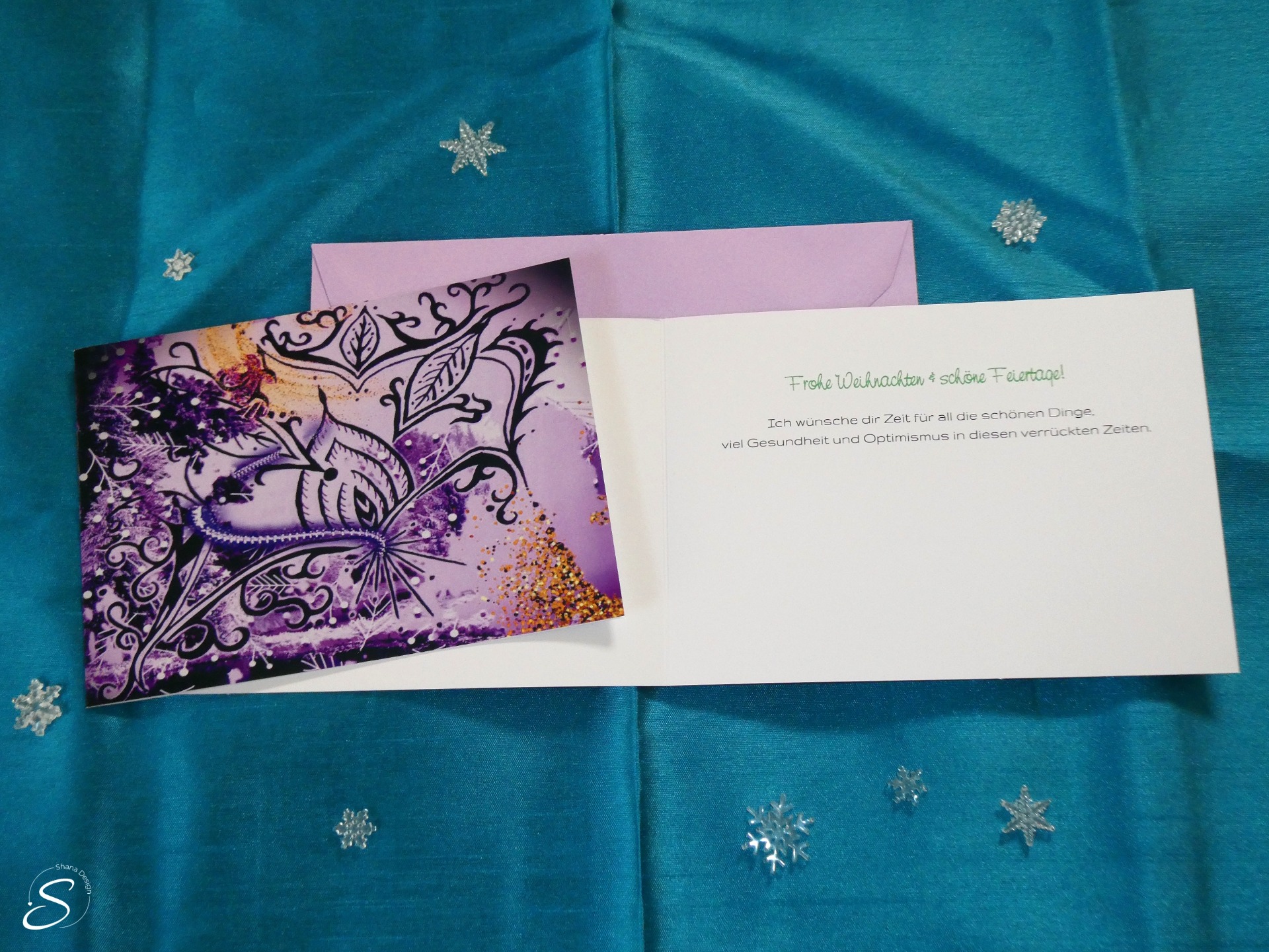 Grußkarte "Weihnachtsglitzer"